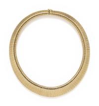 BICOLOR GOLD TUBOGAS NECKLACE