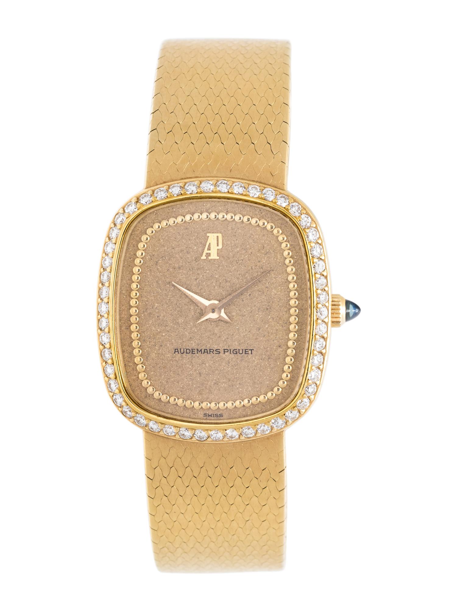 AUDEMARS PIGUET, 18K YELLOW GOLD AND DIAMOND WRISTWATCH
