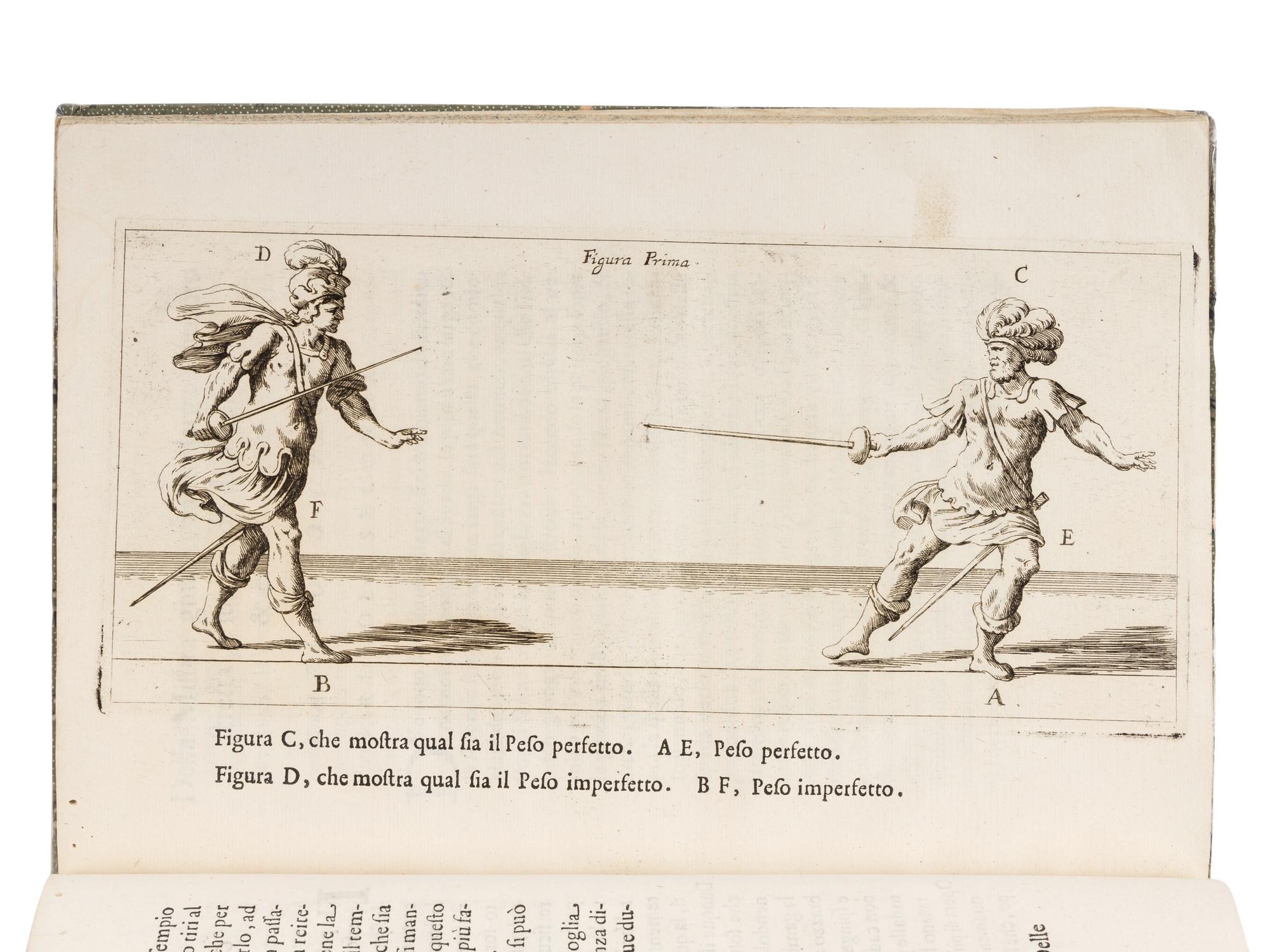 SENESE, Alesandro. Il vero maneggio di spada d'Alessandro Senese gentil'huomo Bolognese . Bologna: Heirs of Vittorio Benacci, 1660.