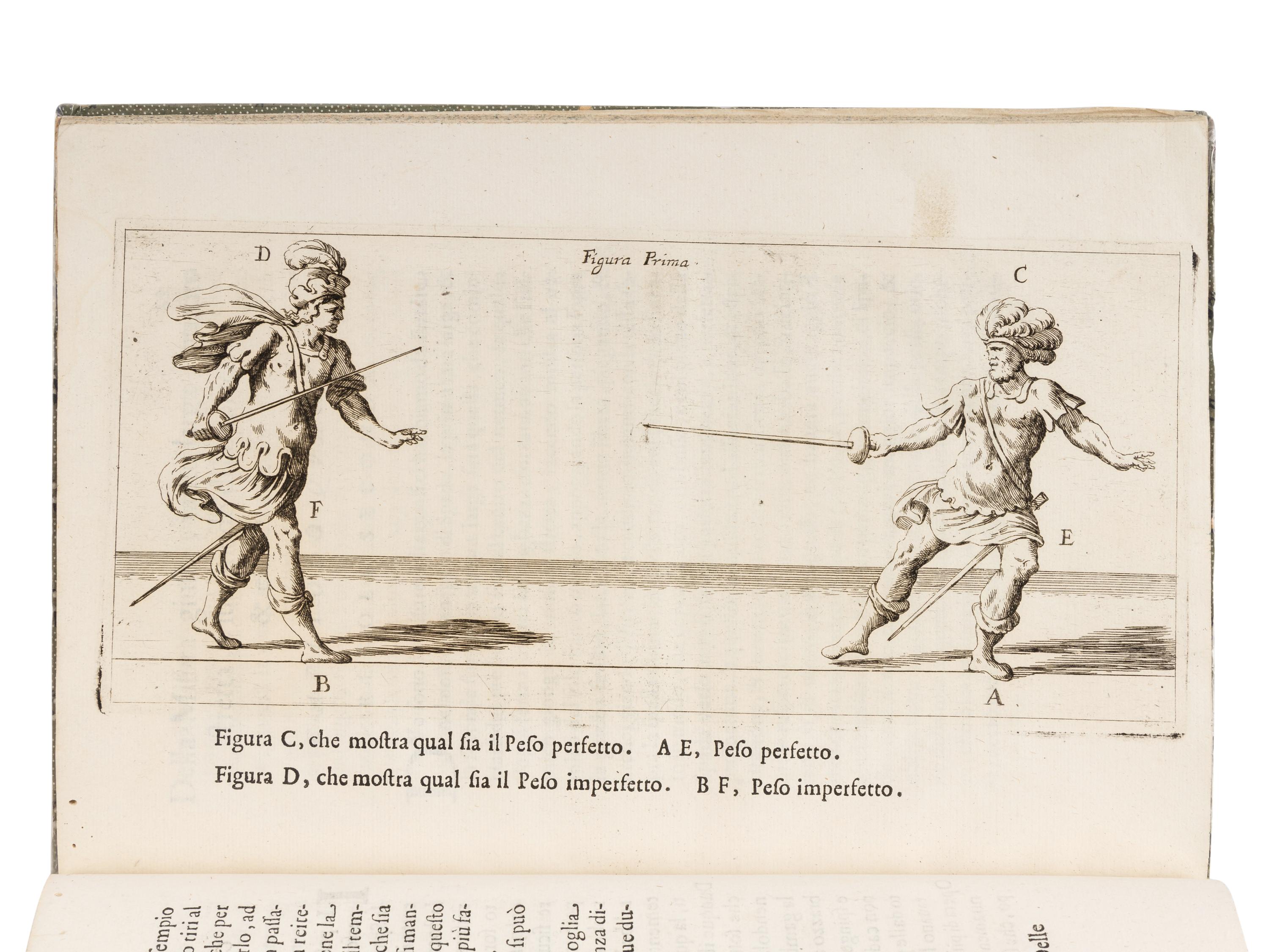 SENESE, Alesandro. Il vero maneggio di spada d'Alessandro Senese gentil'huomo Bolognese . Bologna: Heirs of Vittorio Benacci, 1660.