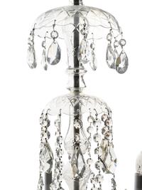 A George III Style Cut Glass Twelve-Light Chandelier
