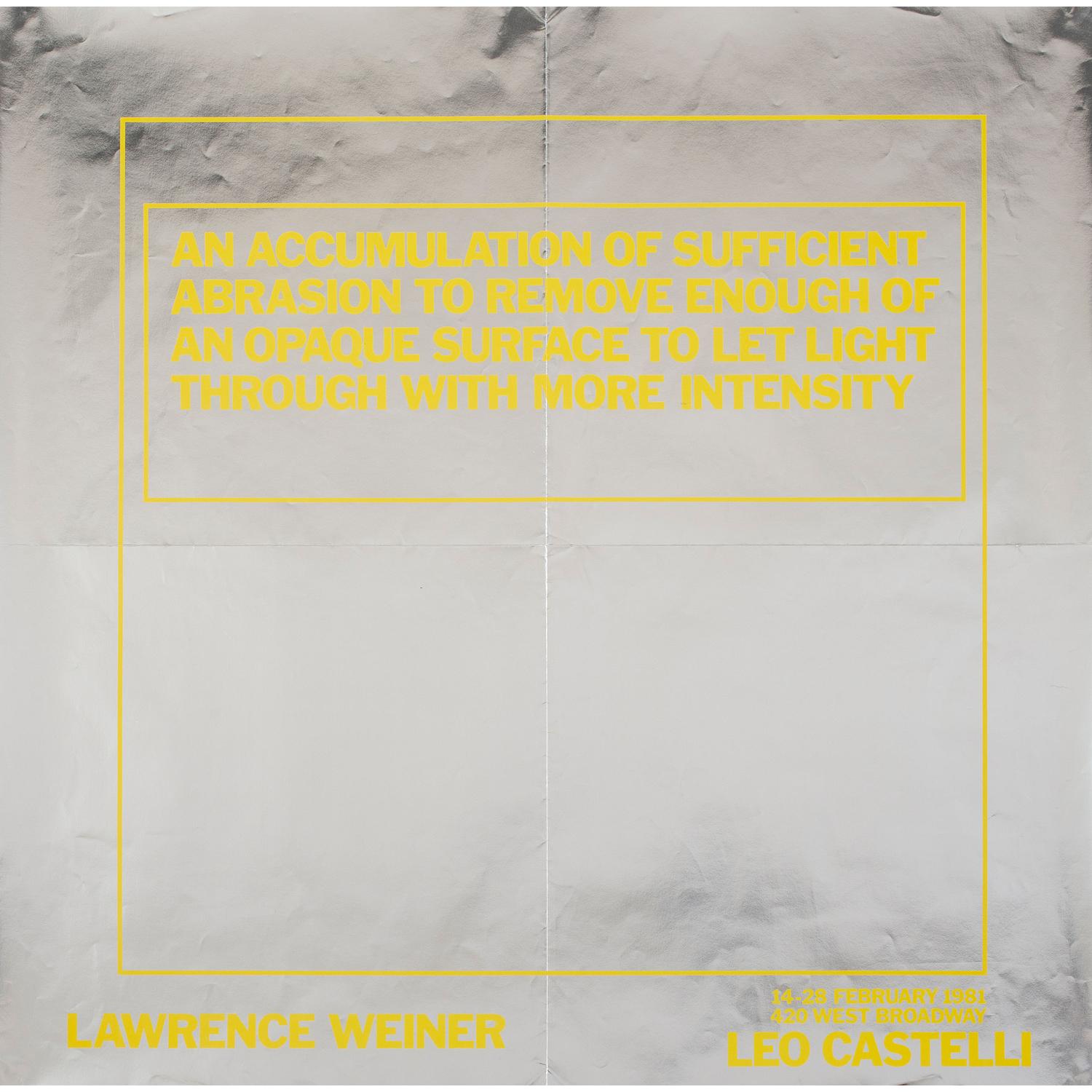 Four Exhibition Posters for American Artists at Leo Castelli