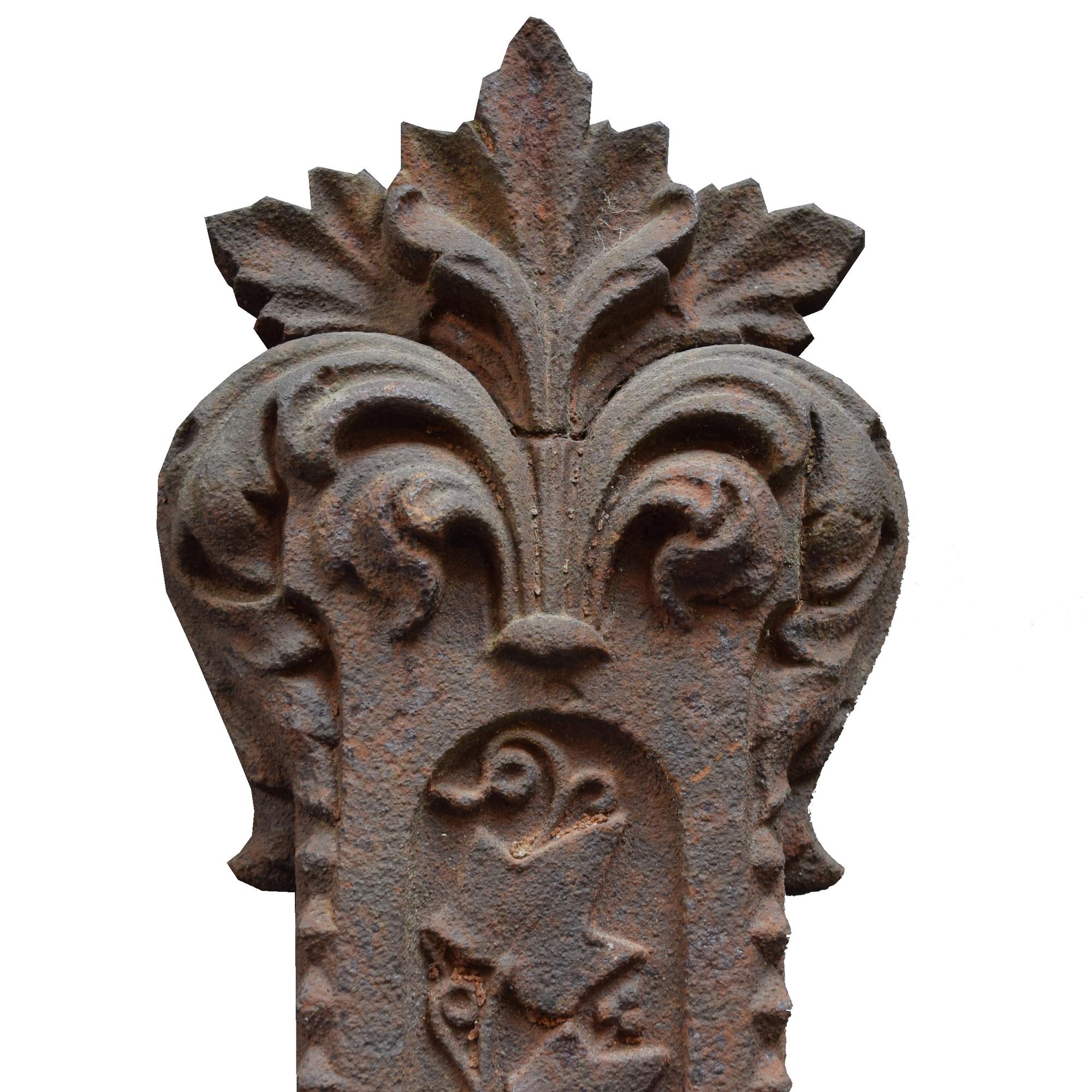 A Cast Iron Crucifix 23" W x 3" D x 52" H — France, Circa 1900