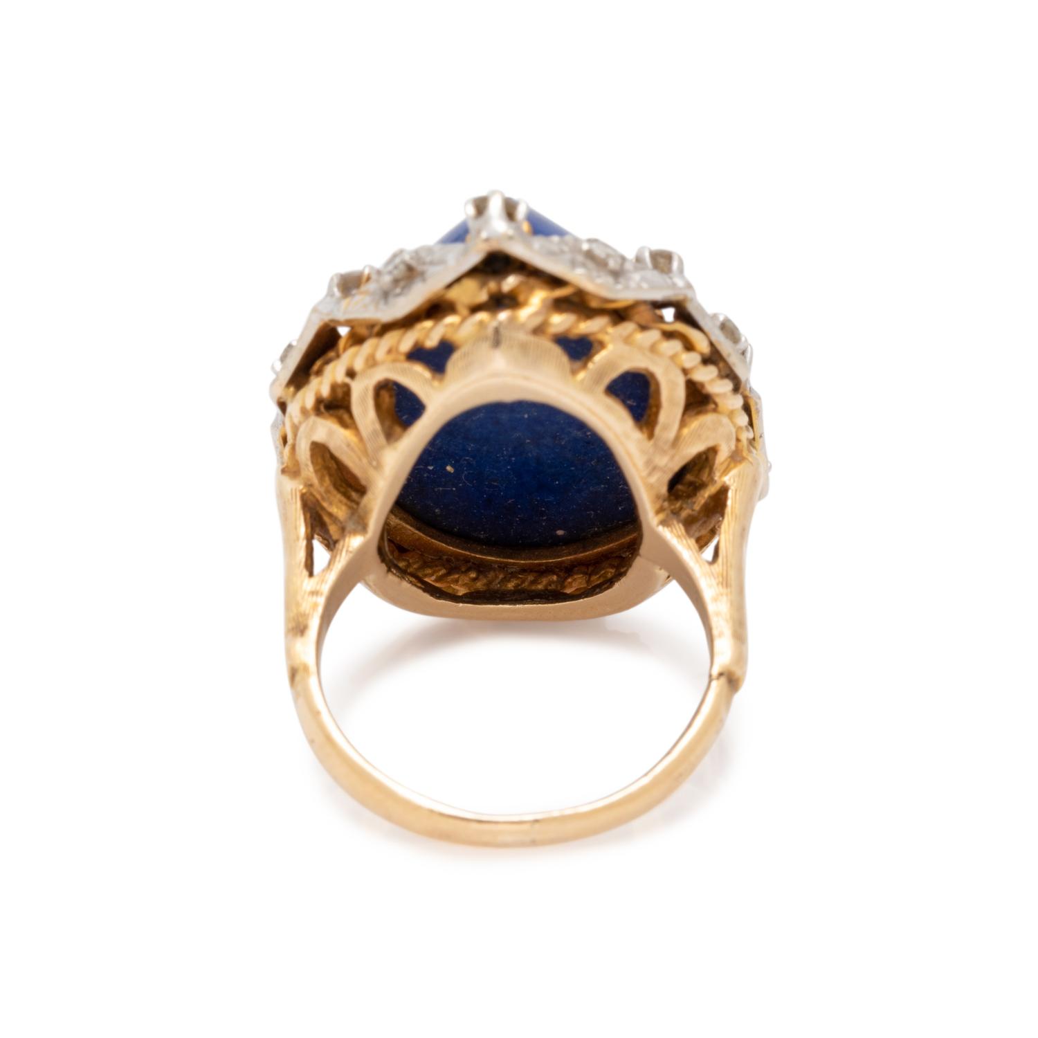 LAPIS LAZULI AND DIAMOND RING