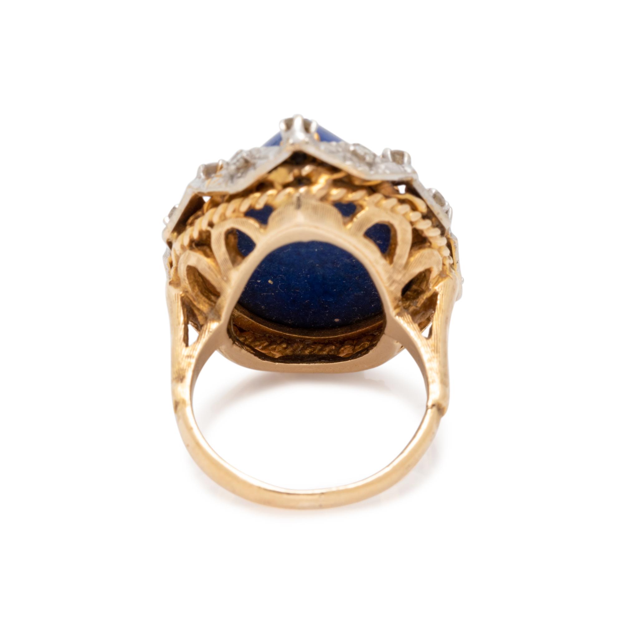 LAPIS LAZULI AND DIAMOND RING