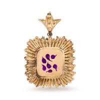 AMETHYST AND DIAMOND PENDANT