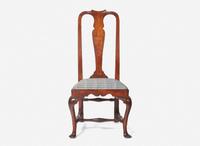 A Queen Anne carved maple side chair, probably Boston, MA, circa 1740