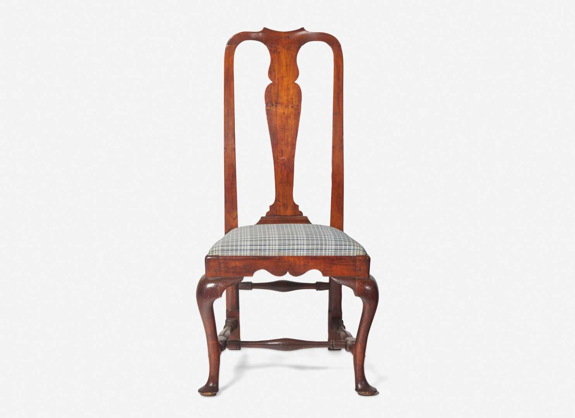 A Queen Anne carved maple side chair, probably Boston, MA, circa 1740