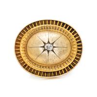 VICTORIAN, YELLOW GOLD AND DIAMOND BROOCH
