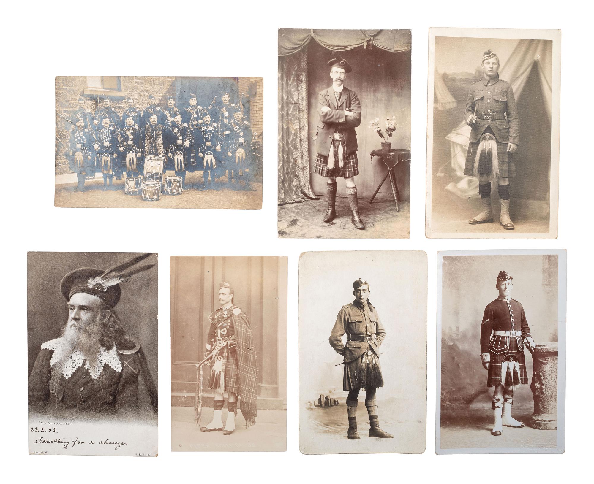 [EARLY PHOTOGRAPHY] -- [SCOTLAND]. A group of 16 portraits of Scottish soldiers and civilians.