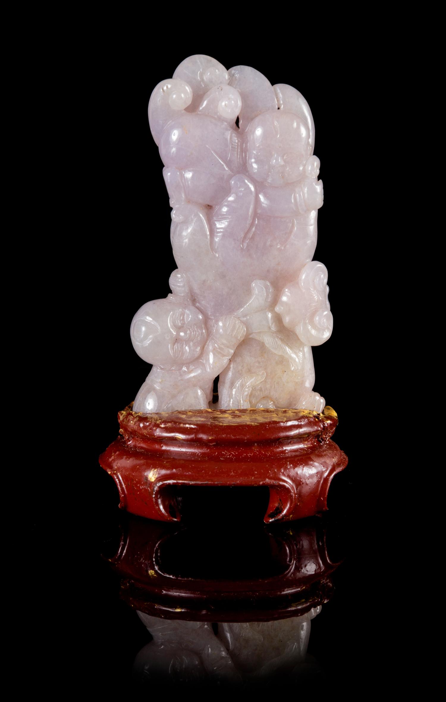 A Jadeite Carving Height 4 3/8 inches.