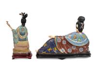 Two Cloisonné Figures