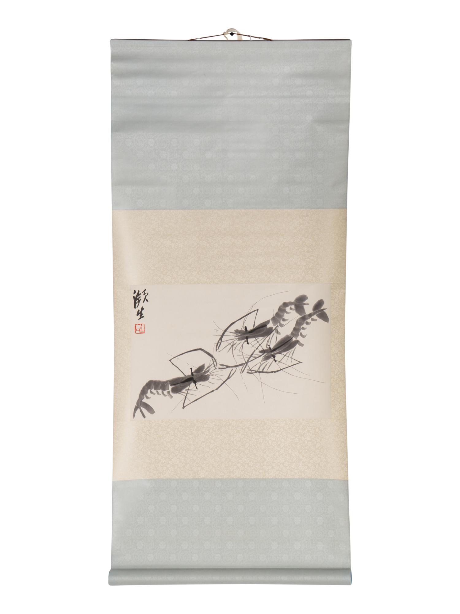 Qi Baishi 齊白石木版水印立軸兩幅