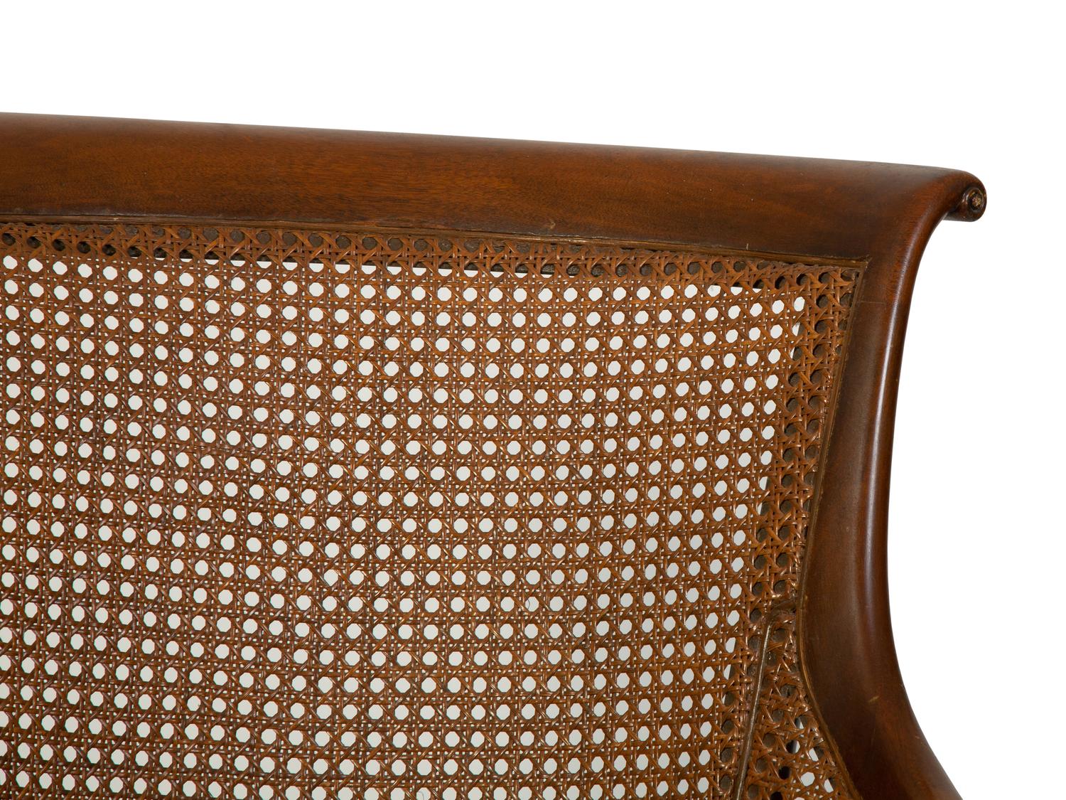 A Regency Style Caned Library Chair — 19TH/20TH CENTURY