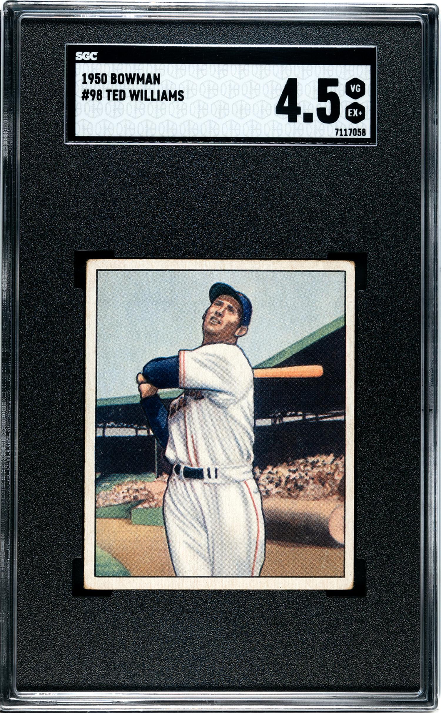 A Group of Ted Williams Baseball Cards Including A 1950 Bowman No. 98 (SGC 4.5 VG-EX+),
