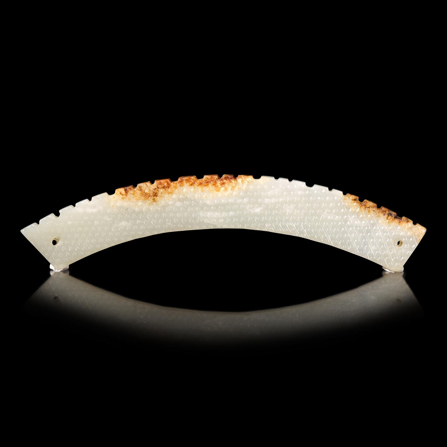 A White Jade Huang, Possibly Han Dynasty — 或為漢 白玉璜