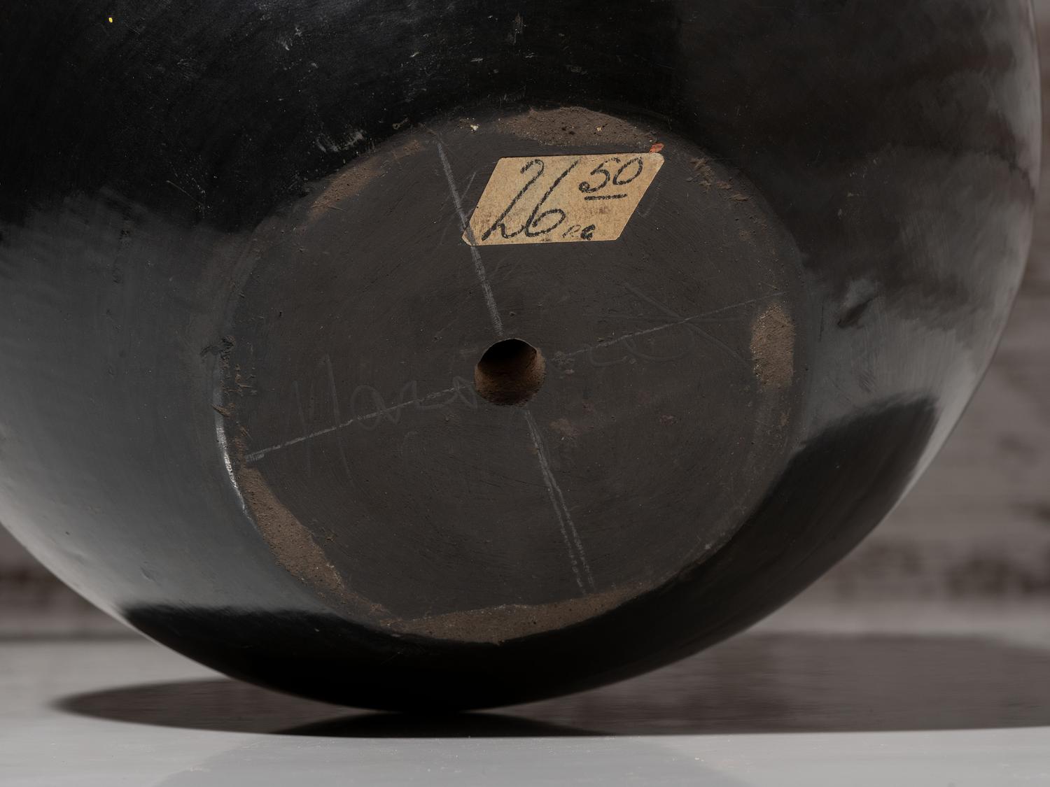 Blackware Pottery Jar, Lamp Base