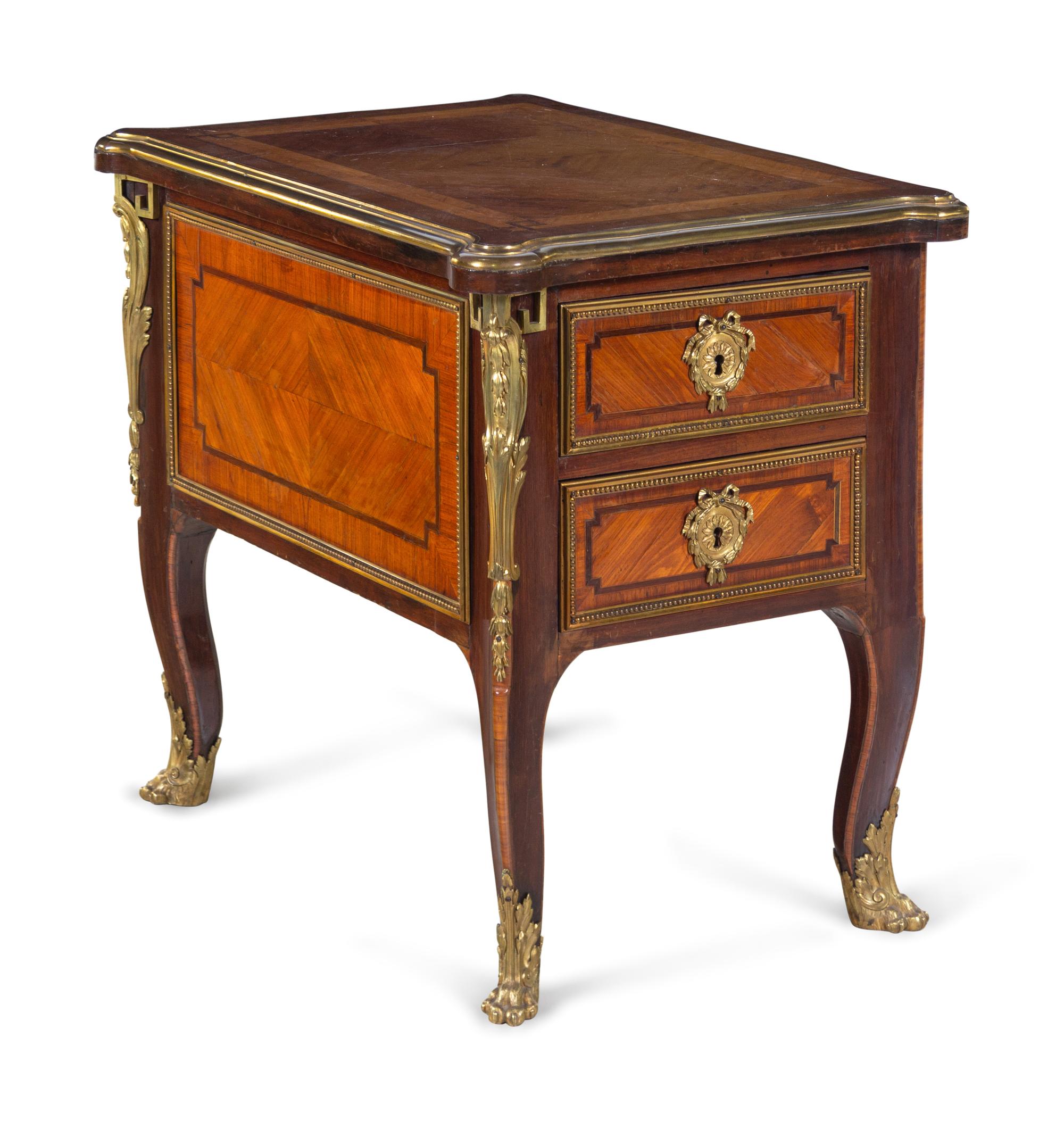 A Louis XV Style Gilt Bronze Mounted Kingwood Cabinet