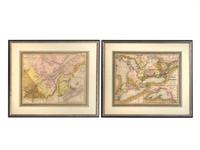 Two Hand-Colored Maps of Canadian Territory — 19TH CENTURY