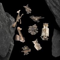 Navajo and Zuni Avian Silver Pins / Pendants
