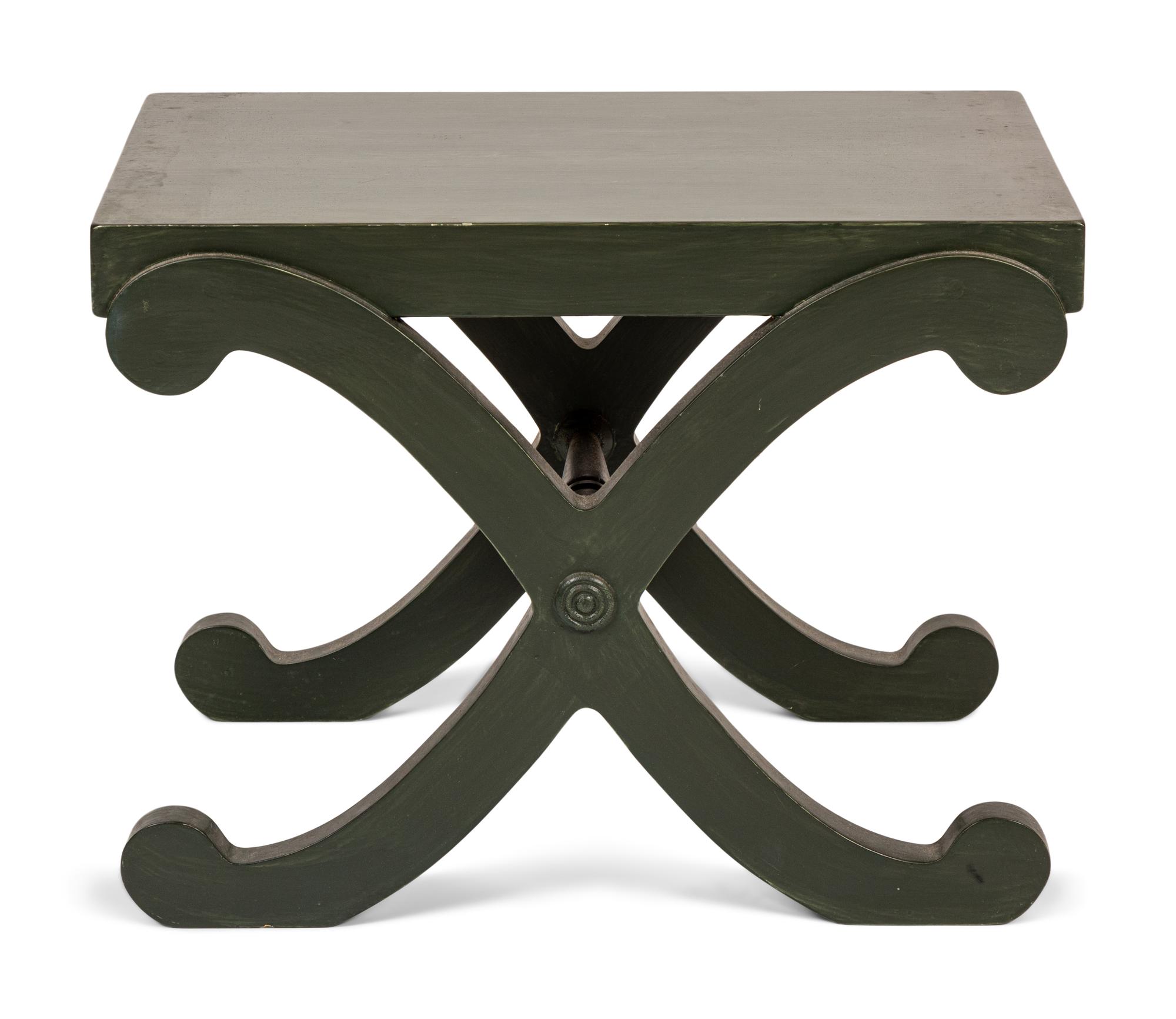 A Regency Style Painted X-Form Stool