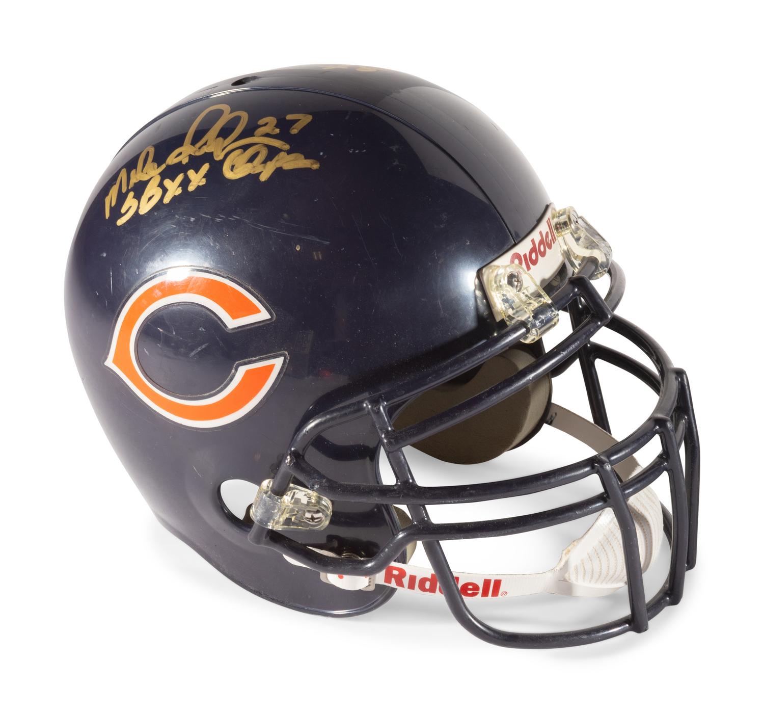 A Vintage Chicago Bears Super Bowl XX Full Sized Helmet Signed by Steve McMichael and Mike Richardson,
