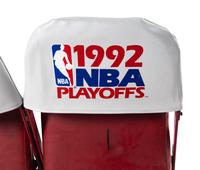A Row of Three Chicago Bulls 1992 NBA Playoffs Chicago Stadium Courtside Seat Chairs