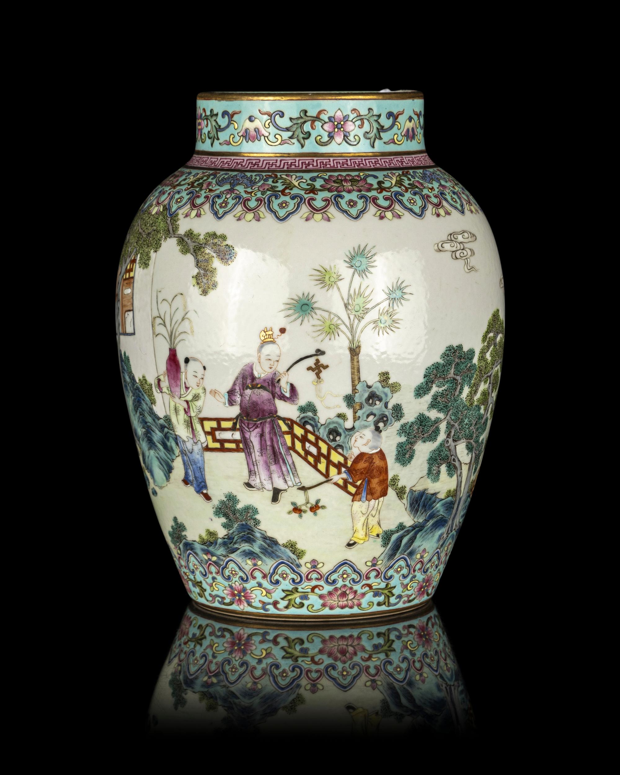 A Chinese Famille Rose Porcelain Jar