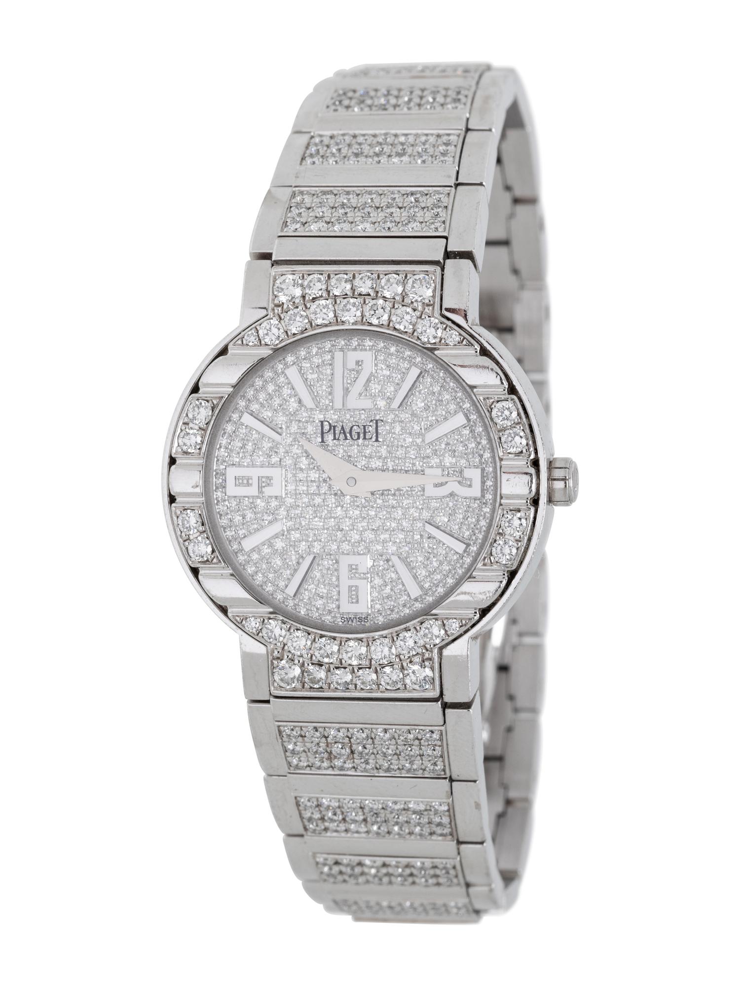 PIAGET, REF. G0A26034 18K WHITE GOLD AND DIAMOND 'LIMELIGHT POLO' WATCH