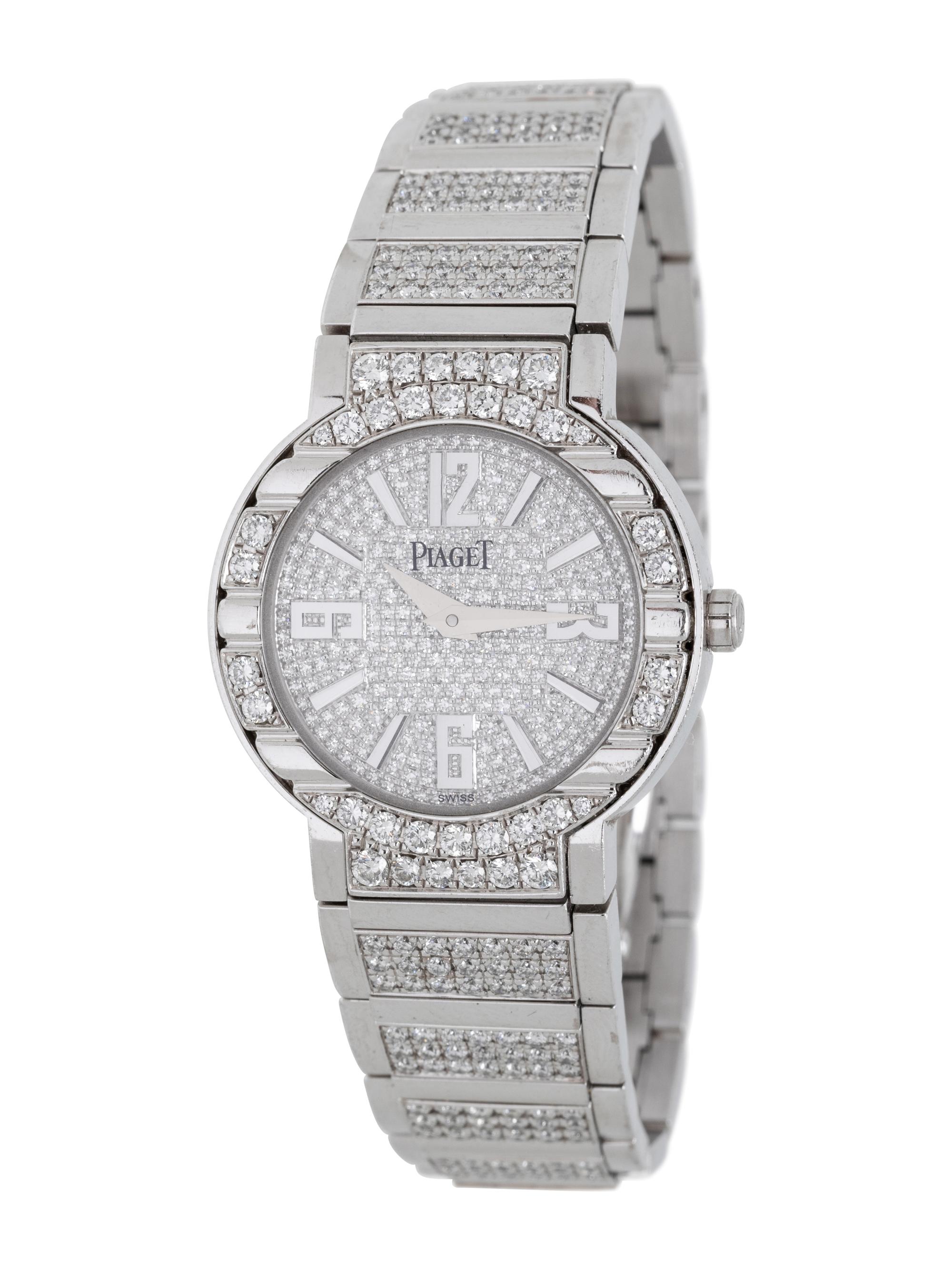 PIAGET, REF. G0A26034 18K WHITE GOLD AND DIAMOND 'LIMELIGHT POLO' WATCH