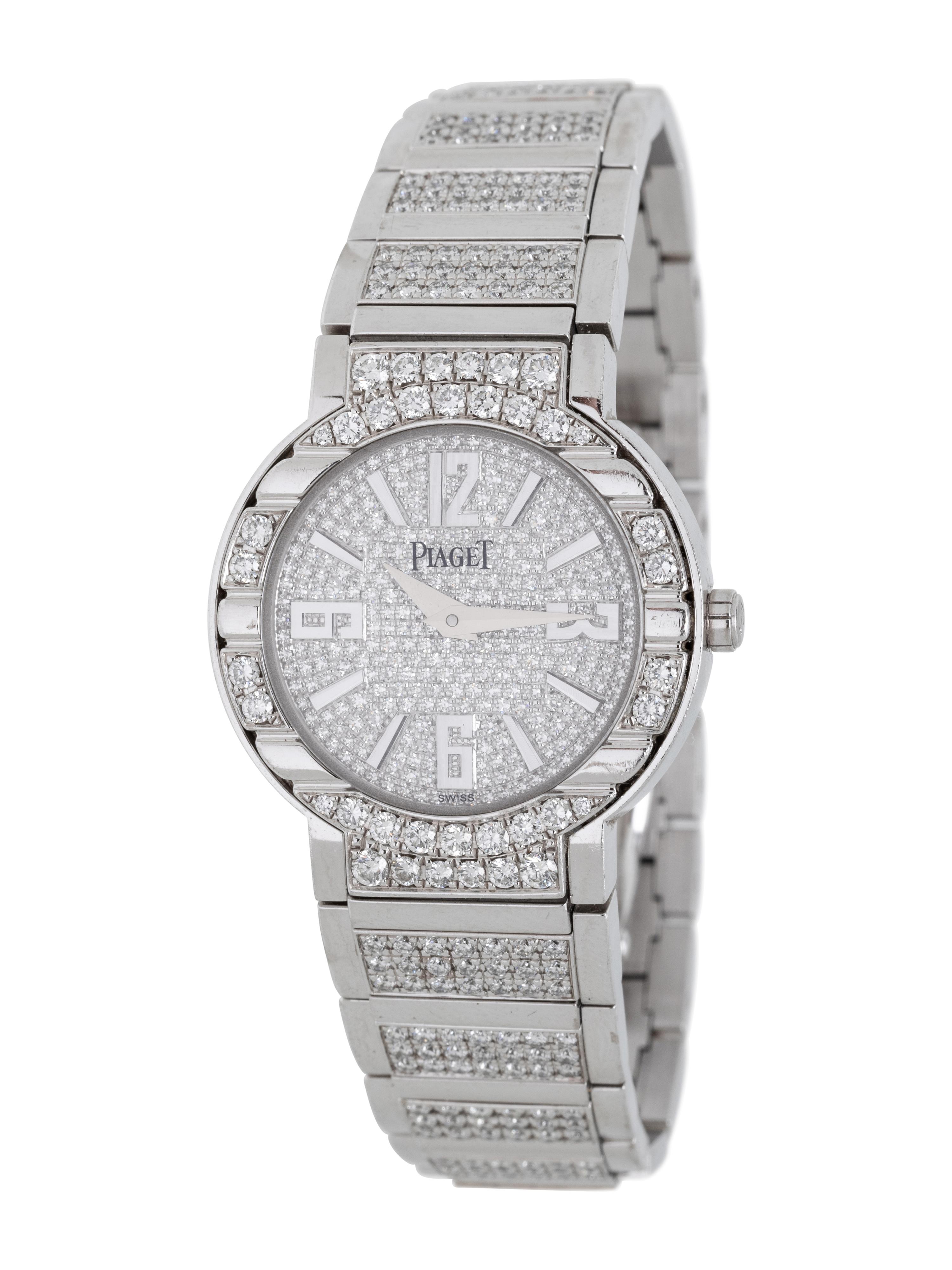 PIAGET, REF. G0A26034 18K WHITE GOLD AND DIAMOND 'LIMELIGHT POLO' WATCH