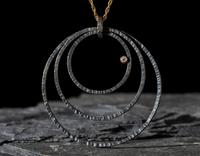 18K Gold, Silver, and Diamond Necklace