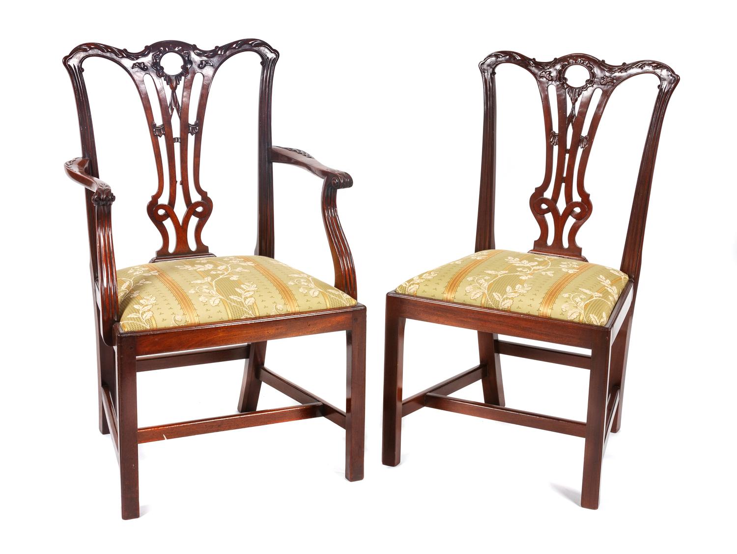 A Set of Twelve English Dining Chairs Height 37 inches. — 20TH CENTURY