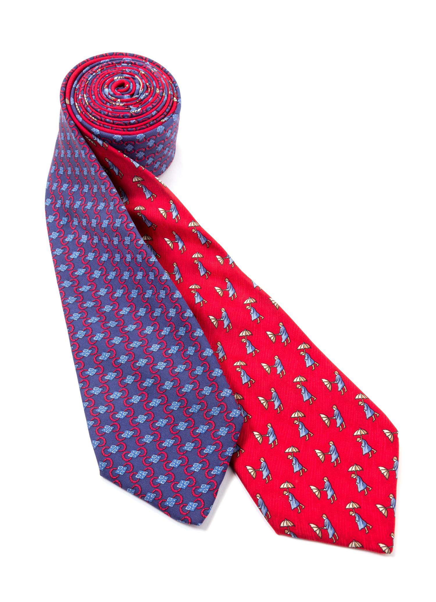 A Pair of Hermès Silk Ties,