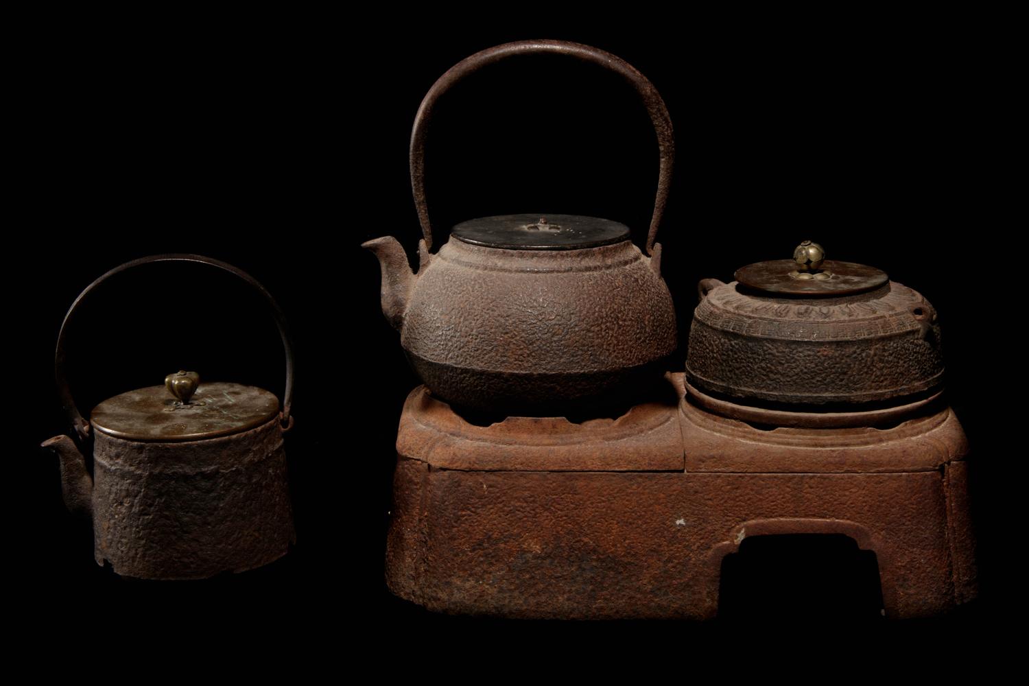 Five Japanese Cast Iron Tea Wares