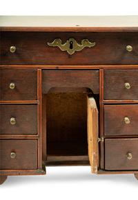 A George III Style Mahogany Diminutive Kneehole Desk