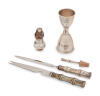 A Group of Four Tiffany & Co. Silver Bamboo Pattern Articles