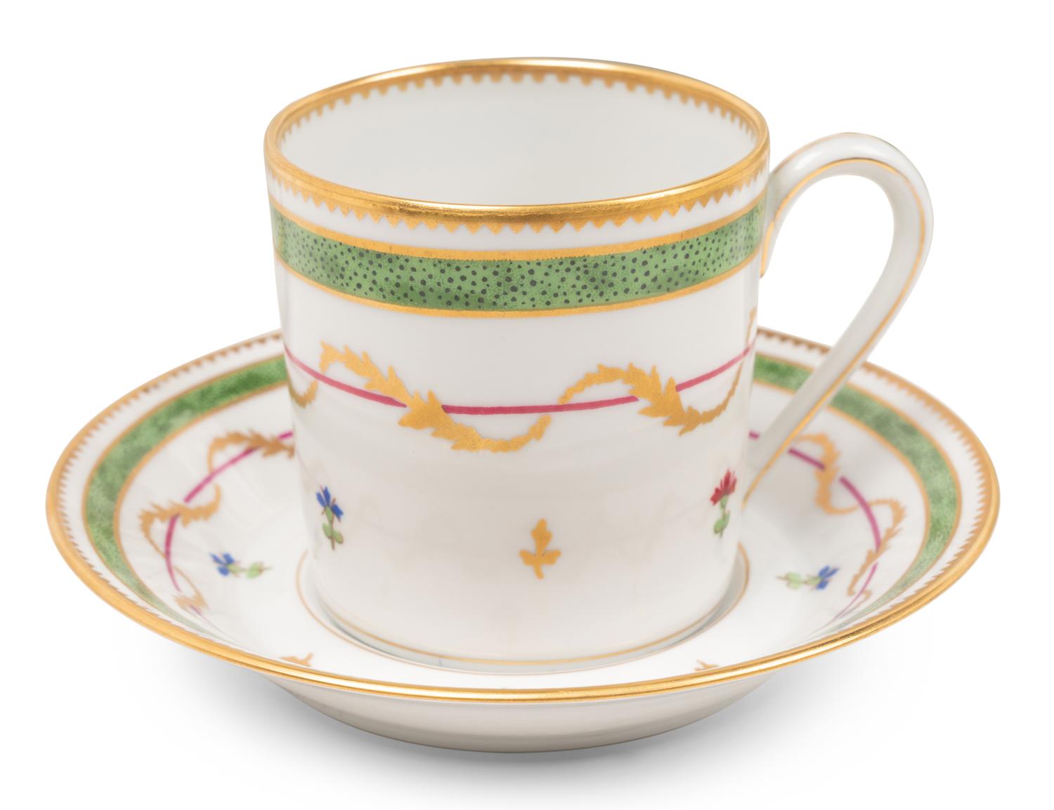 A Haviland Limoges Vieux Paris Porcelain Dinner Service Retailed by Tiffany and Co.