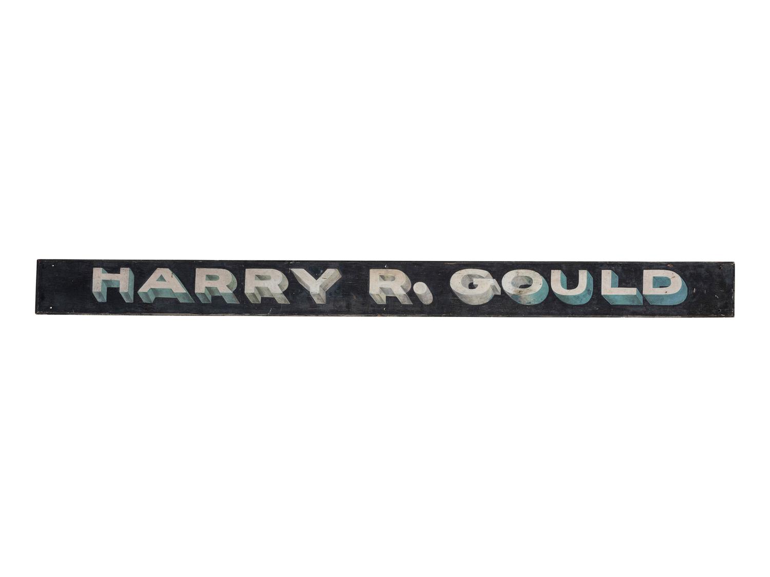 A Country Painted Pine Harry R. Gould Hardware Store Sign