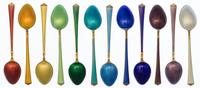 A Collection of American Silver Spoons and Ladles, various makers, comprising six Gorham soup spoons, 26 teaspoons, nine ladles, eight