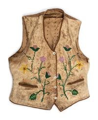 Sioux Beaded Hide Vest, Belonging to Dewey Beard of Pine Ridge