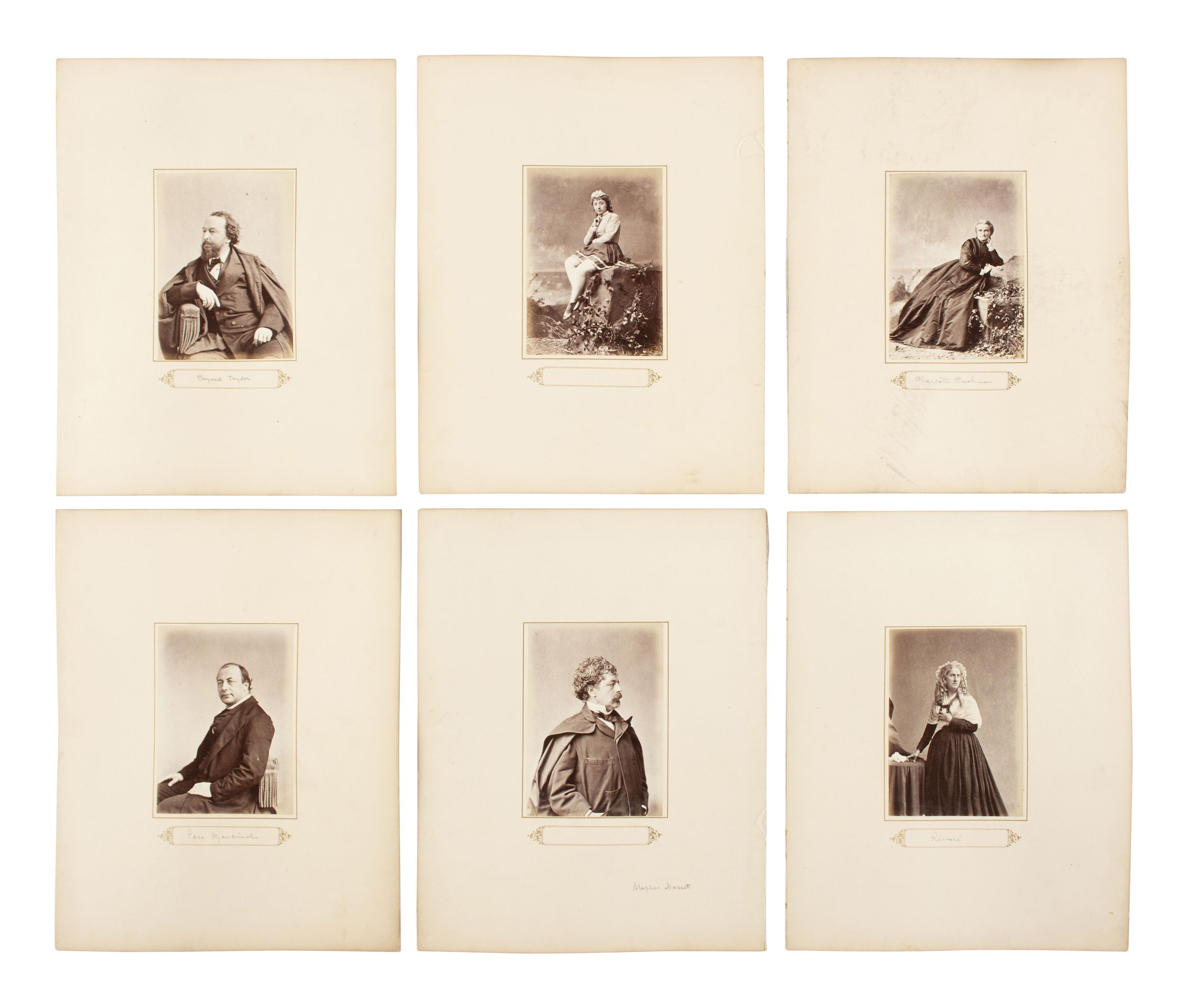 [EARLY PHOTOGRAPHY] Photographs of 19th century politicians, abolitionists, authors, and performers