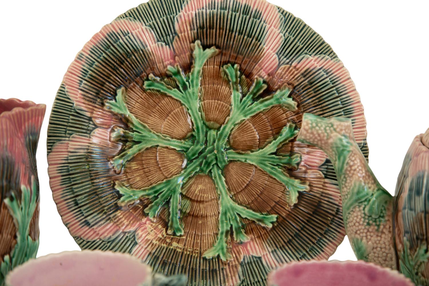 A Majolica Etruscan Tea and Coffee Service