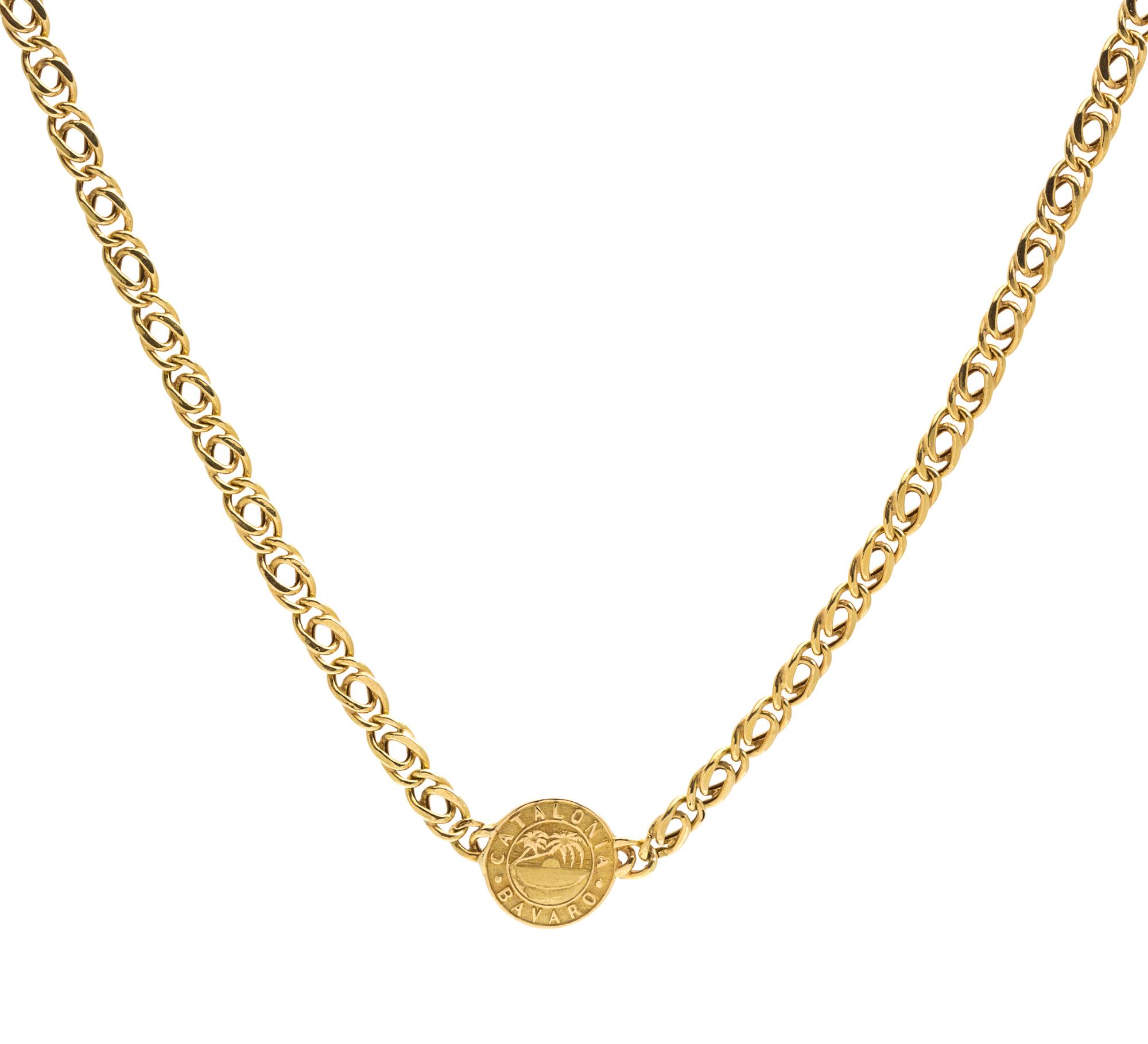 An 18 Karat Yellow Gold Demi Parure, 7.70 dwts.
