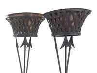 A Pair Empire Style Cast Metal Jardinière Stands