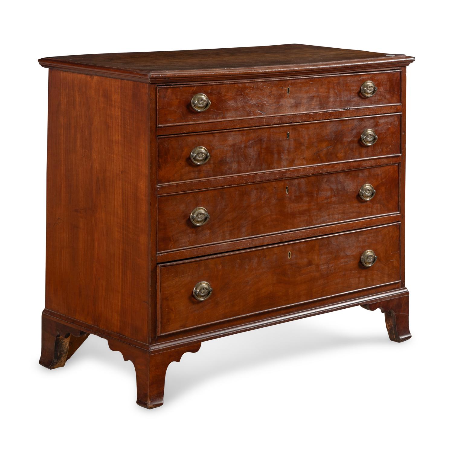 A Federal Cherrywood and Walnut Chest of Drawers