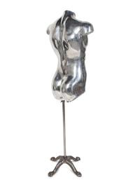 A Silvered Male Mannequin Form