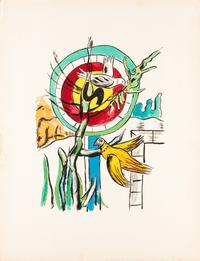 Group of four prints ( Les Deux Oiseaux, La Danseuse, and Mont de Parnasse, and Gare ), 1955-1959
