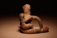 A Nicoya Polychrome Pottery Mother and Child