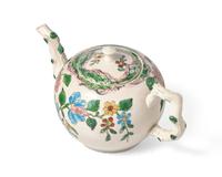 A Staffordshire Salt-Glazed Stoneware Teapot